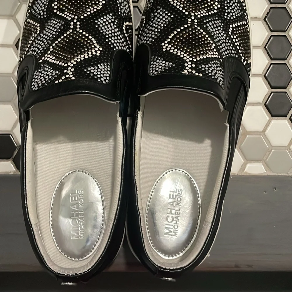 Michael Michael Kors Women's Leo Slip On Sneaker Beaded 8.5